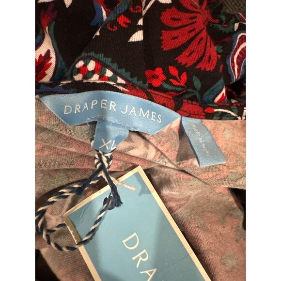 Draper James Paisley Print Faux Wrap Stretch Midi Dress Size XL - Picture 3 of 12